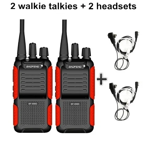 2pcs Baofeng BF-999S Two-way Radio walkie talkie 8W/3800mAh CB Radio FM Transceiver walkie-talkie