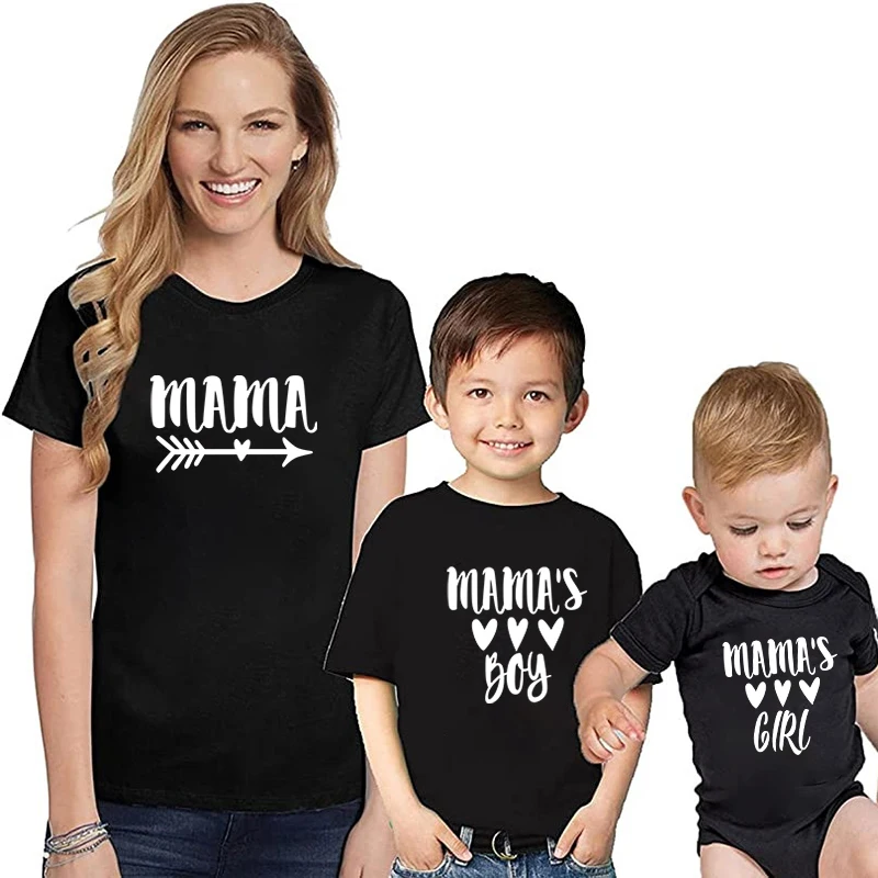 Рубашка Mamas для мальчиков и девочек одежда мамы сына дочери подходящие наряды