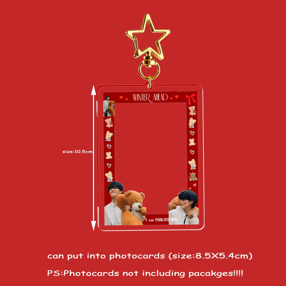 НОВЫЙ акриловый держатель для фотокарт Idol Kpop брелок ключей по индивидуальному