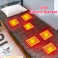 캠핑 침실 싱글 더블 컨트롤 타입 전기 담요 매트, 겨울 바디 워머, 전기 난방 패드, 5V USB, 160x150 cm, 80cm