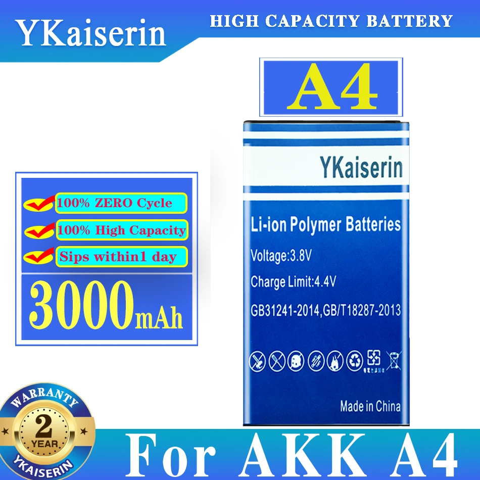 

3000mah Battery for AKK A4 Battery SLTD364778 Batterij Batteries + Tracking Number