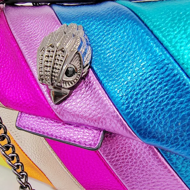 Kurt G London Multi-Coloured Patchwork Crossbody Bags For Women UK Brand Designer Fashion Trend Handbag Leather Shoulder Bag 6