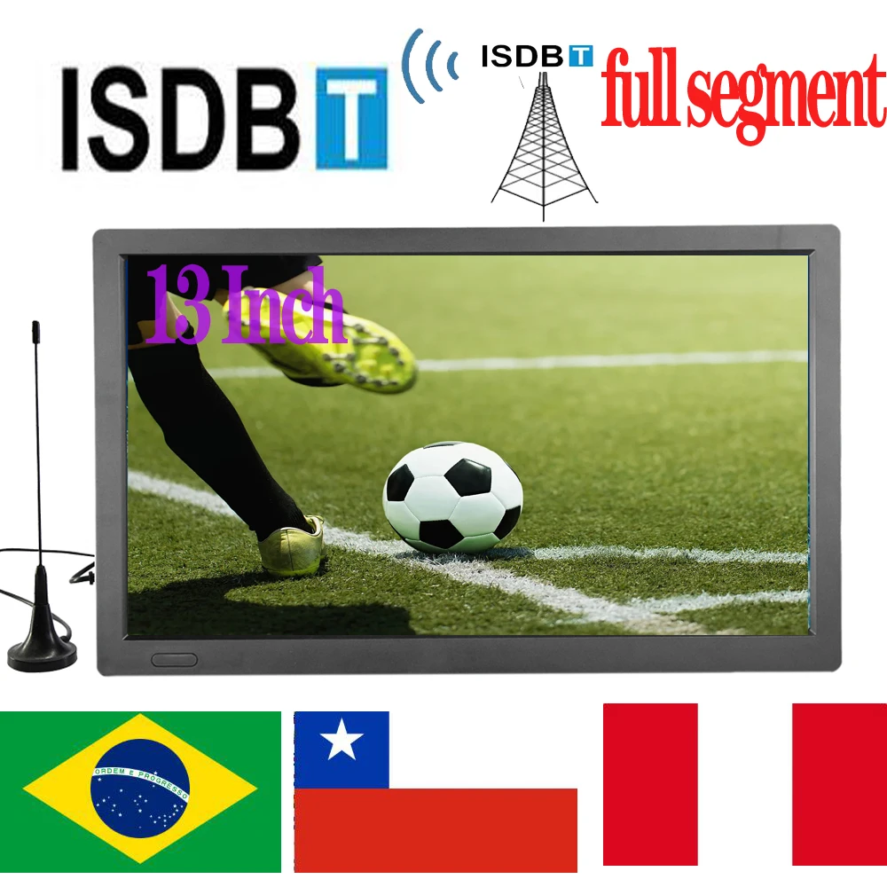 LEADSTAR 13 Inch ISDB T Portable Mini Tv With Full Segment H265/Hevc 10 Bit Code Dolby AC3 HDMI INPUT 1366x768 16:9 Isdb-T TV