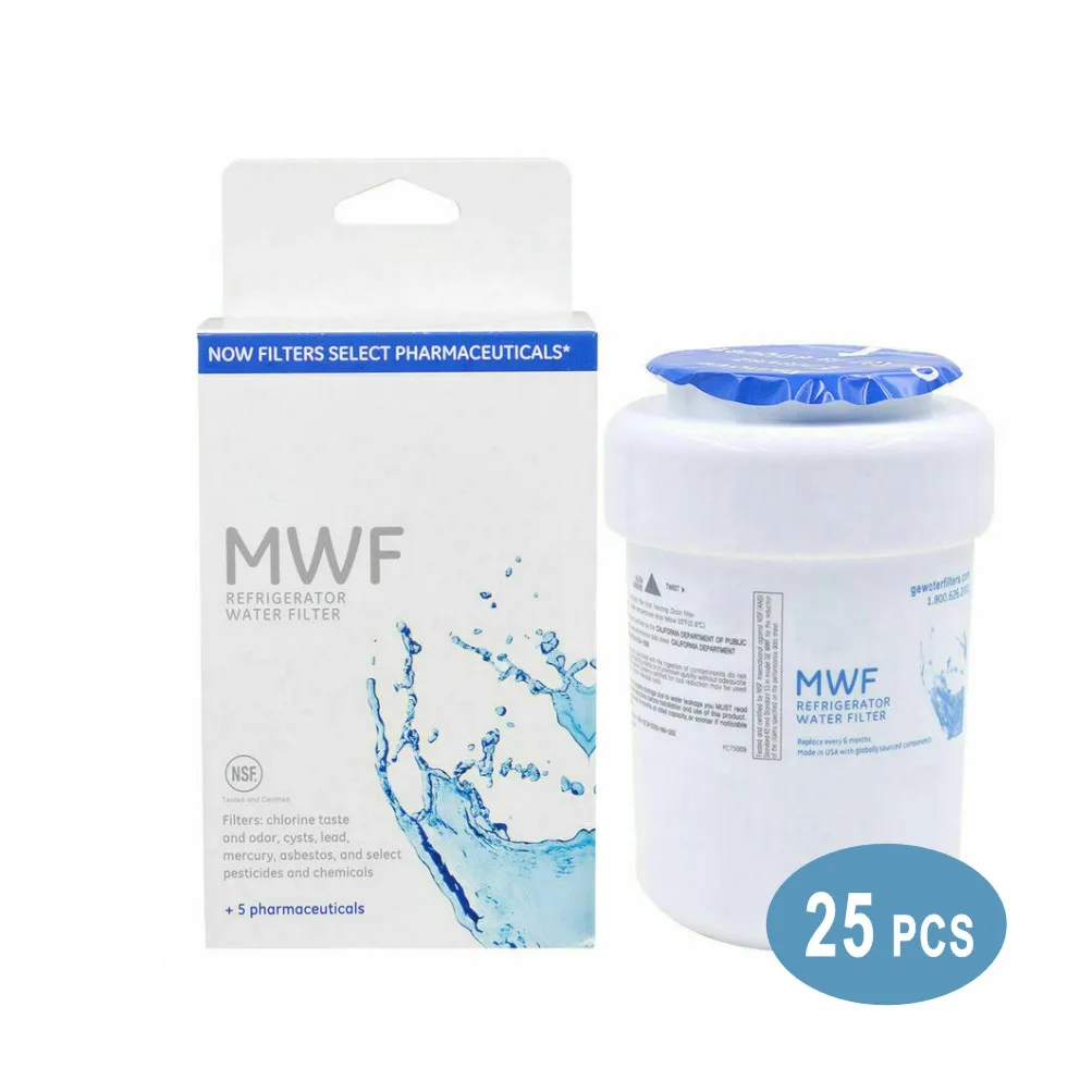 

25PCS - MWF Water Filter Refrigerator Cartridges for GE MWF SmartWater, MWFA, GWF, Kenmore 9991, 46-9991
