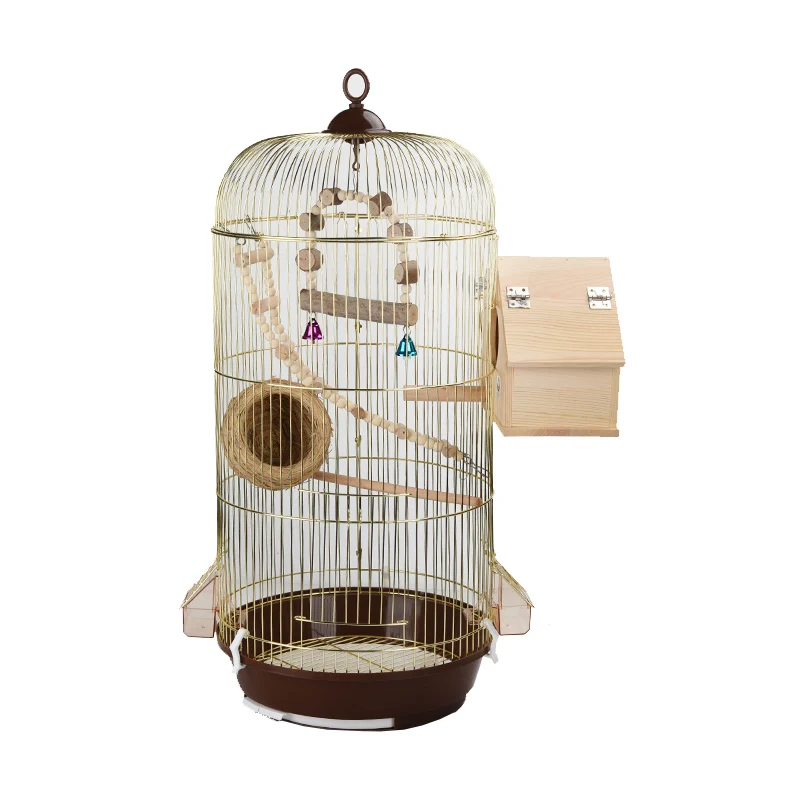 

Metal Large Bird Cage Parrot Travel Quail Parakeet Portable Parrot Outdoor Cage Breeding Box Jaulas Para Pajaros Bird Products