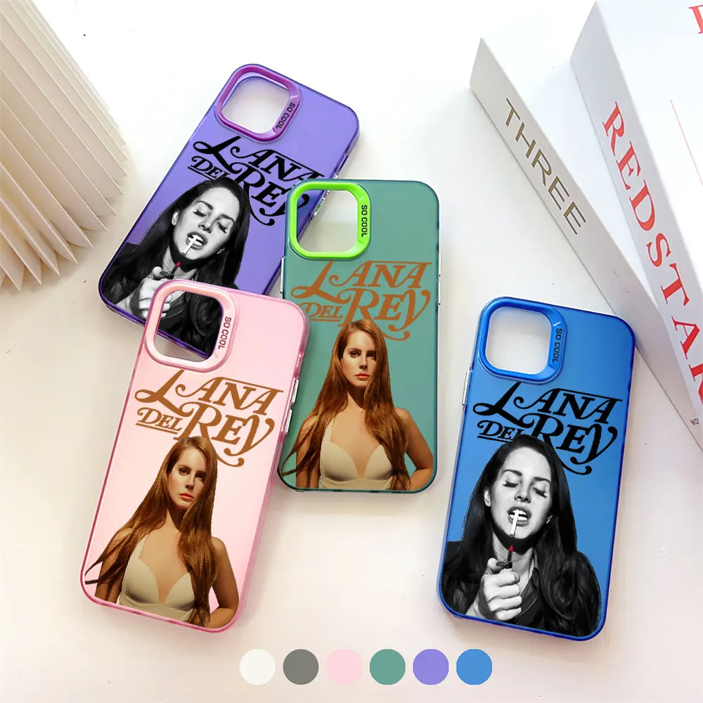 Чехол для телефона с постером Singer Lana Del Rey iPhone 14 15 16 13 12 11 Pro Max 7 8 Plus X XR XSMax Cqoue Cool Laser
