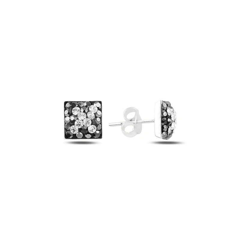 

Серебряные серьги с искусственным камнем