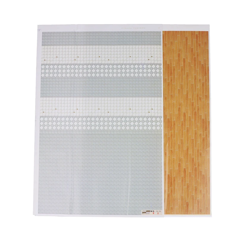 

Dollhouse Floor Sticker Kitchen Bathroom Wall Paste Wood Floor Wall Paper Scene Toy Dollhouse Decor Dollhouse Accessories New