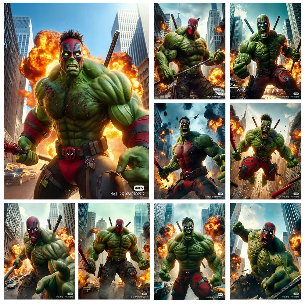 Набор алмазной живописи Marvel Superhero DIY 5D Molniy Artwork для детей полная паста круглая