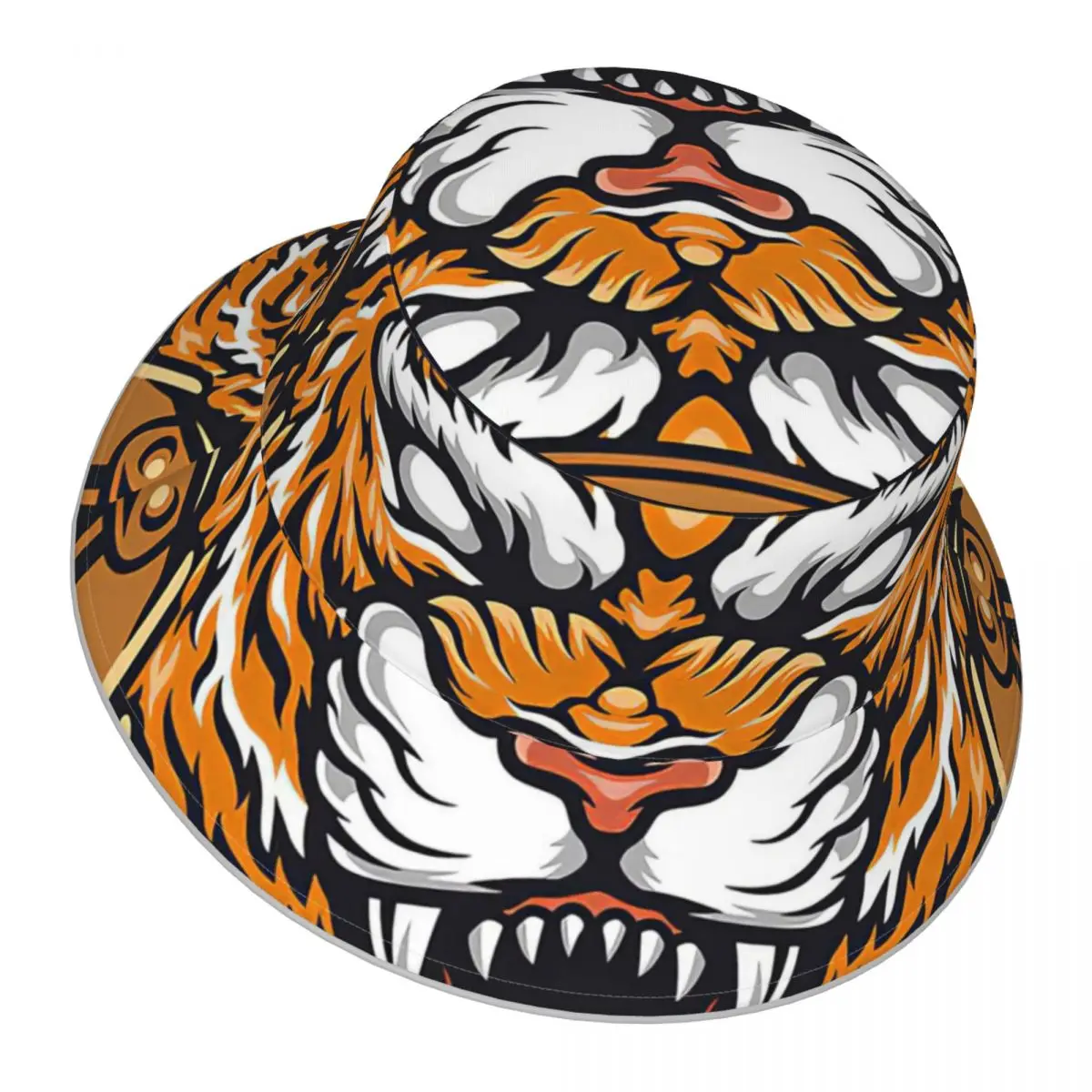 

Tiger Tiger reflective Bucket Hat Men Women Bucket Hat Outdoor Sunscreen Beach Hat Sun Hiking Fishing Cap