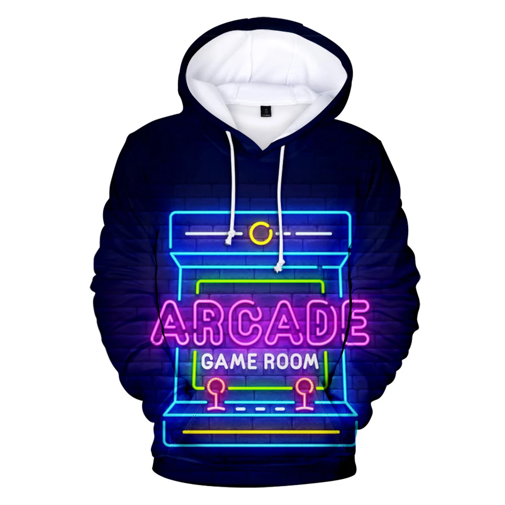 

Hoodie men and women video game art pure cotton 3D digital printing trend high street heavyweight long sleeve sweatshirt