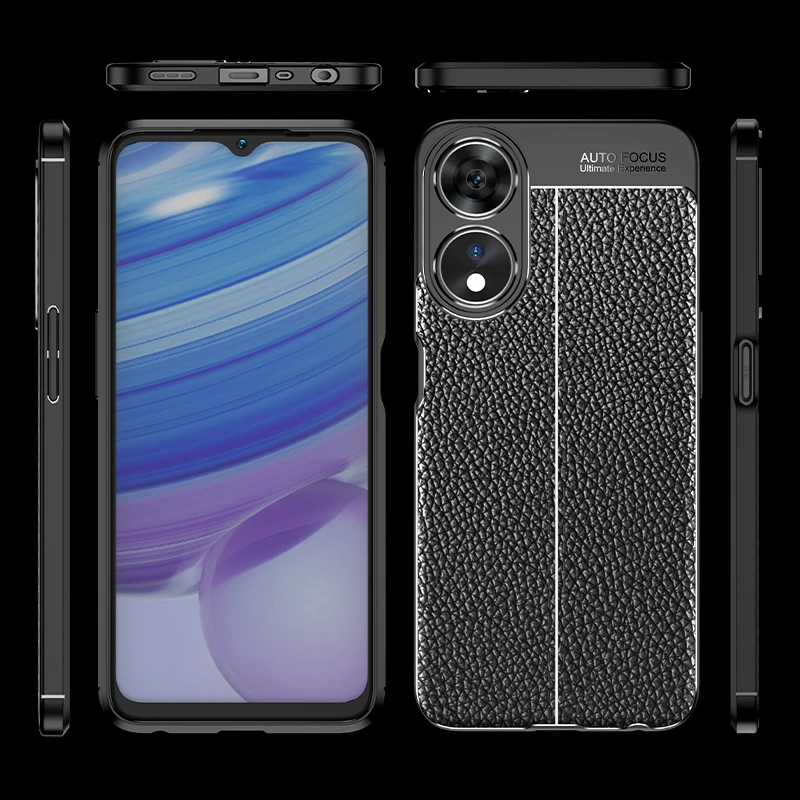 For OPPO A78 5G Case Cover OPPO A 78 A78 5G Capas New Armor Phone Back Soft Shockproof Bumper TPU Leather Fundas OPPO A78 Cover