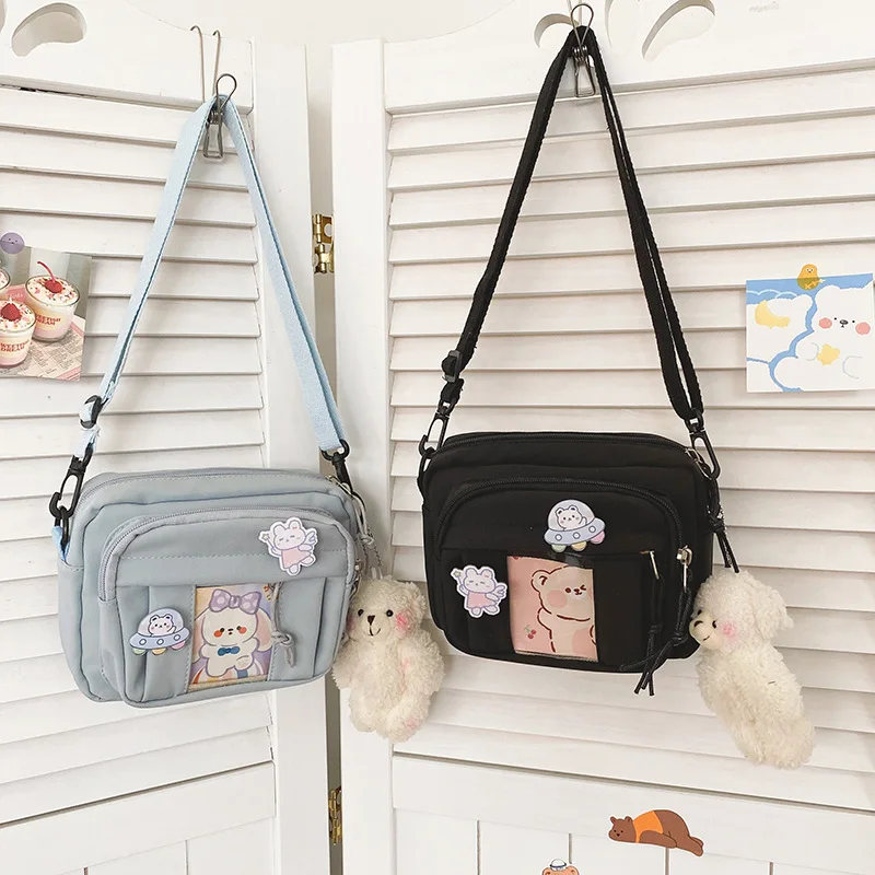 

2022 Women New Cute Funny mobile phone bag Small Shoulder Bag Personality Creative Transparent Card Girl Student Messenger Bag