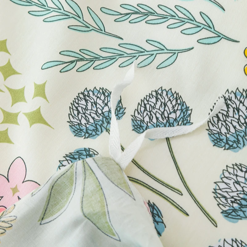 Комплект постельного белья из 100% хлопка с цветочным принтом