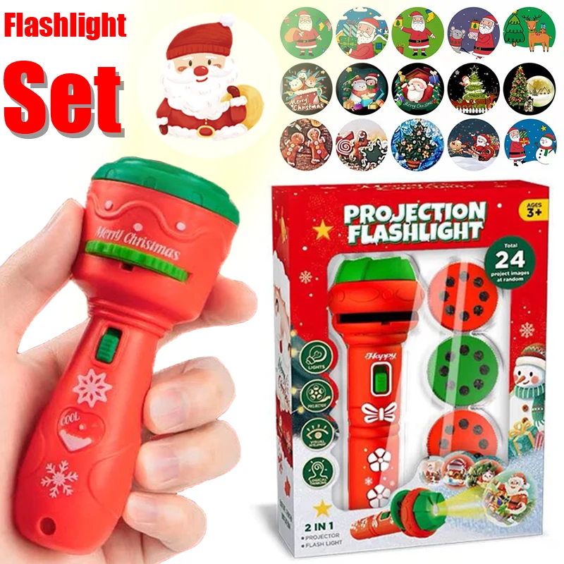 Projection Flashlight Toys Children Cartoon Light Up Santa Claus Pattern Games Early Education Christmas Projector Torch Gifts Projection Flashlight Toys Children Cartoon Light Up Santa Claus Pattern Games Early Education Christmas Projector Torch Gifts