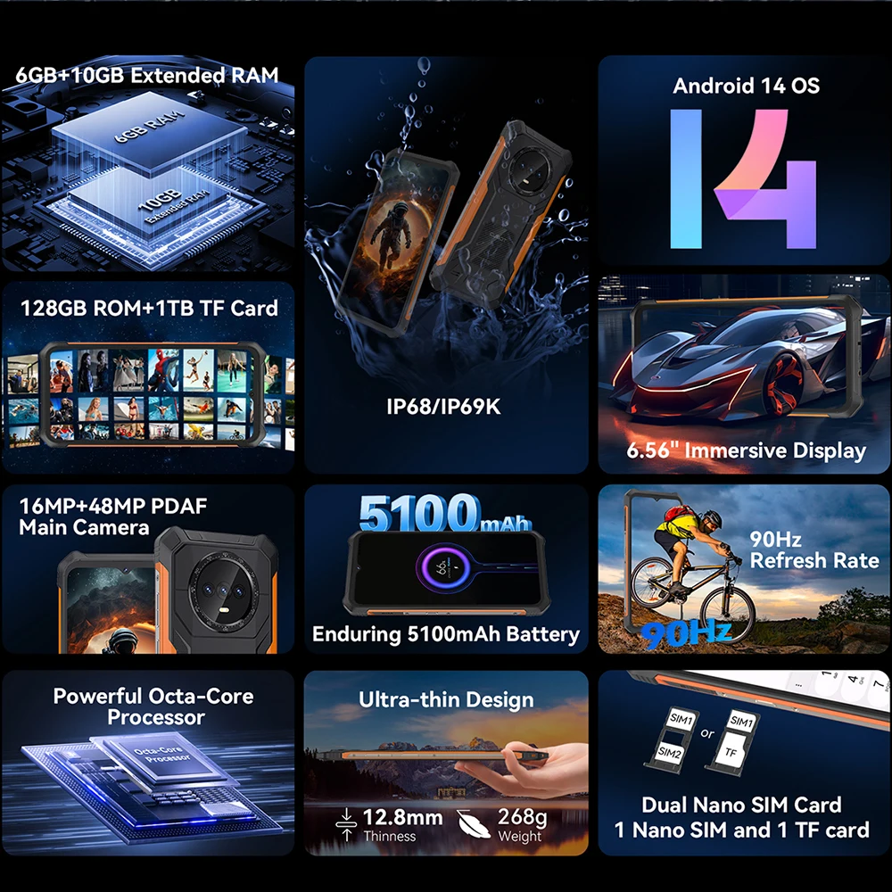 Смартфон Cubot KingKong ES 6/128ГБ global