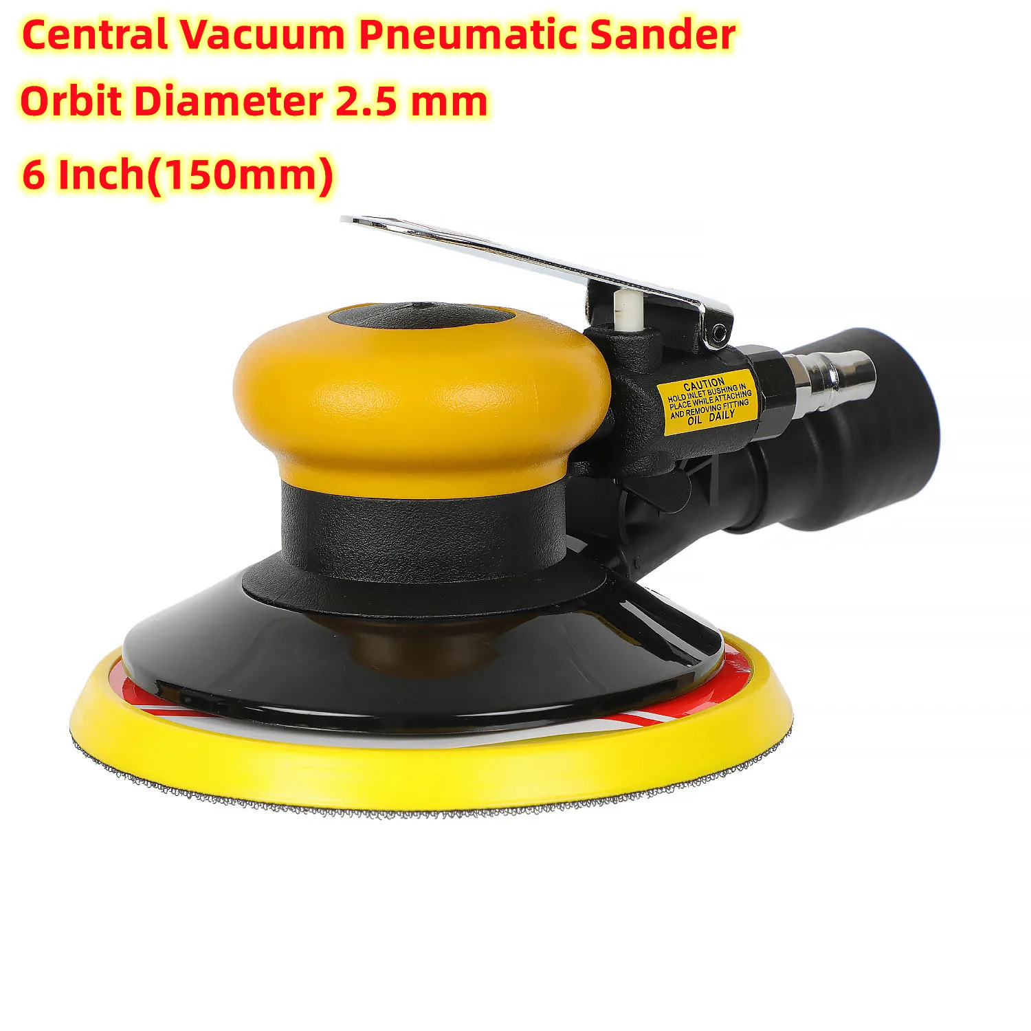 6 Inch(150mm) Orbit Diameter 2.5 mm Air Random Orbital Sander,Center-Vacuum Pneumatic Grinder,Polishing Machine,Pneumatic Tools