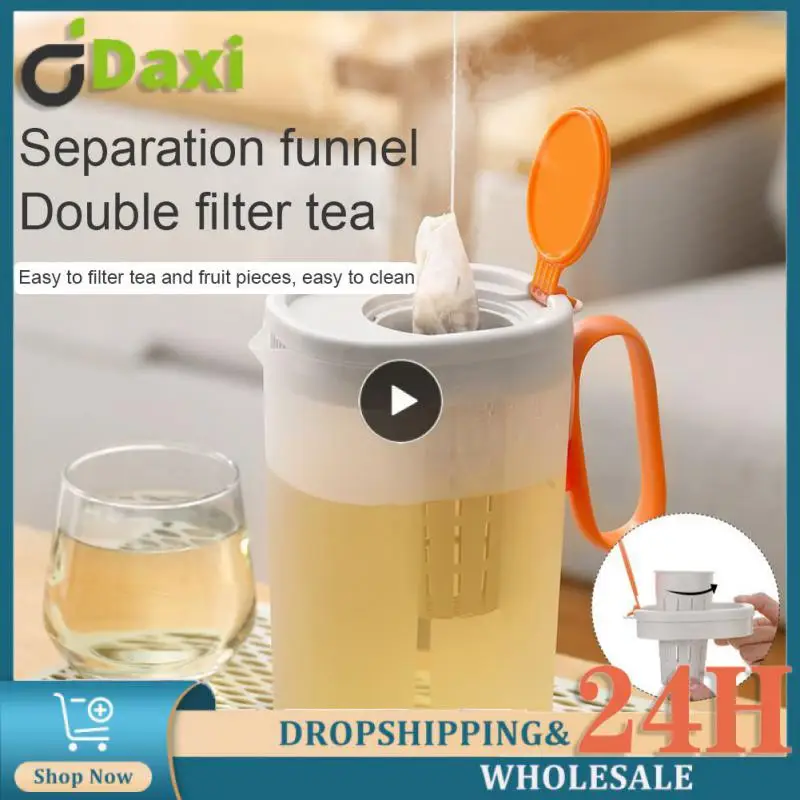 Anti Splash Non Leak Water Kettle Large Capacity Kettle With Lid Handle Measuring Water Transparent Refrigerator Storage