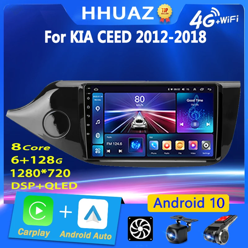 

For KIA Cee'd CEED JD 2012-2018 Car Radio QLED Multimedia Video Player Navigation GPS Stereo CarPlay No 2 DIN 2din DVD