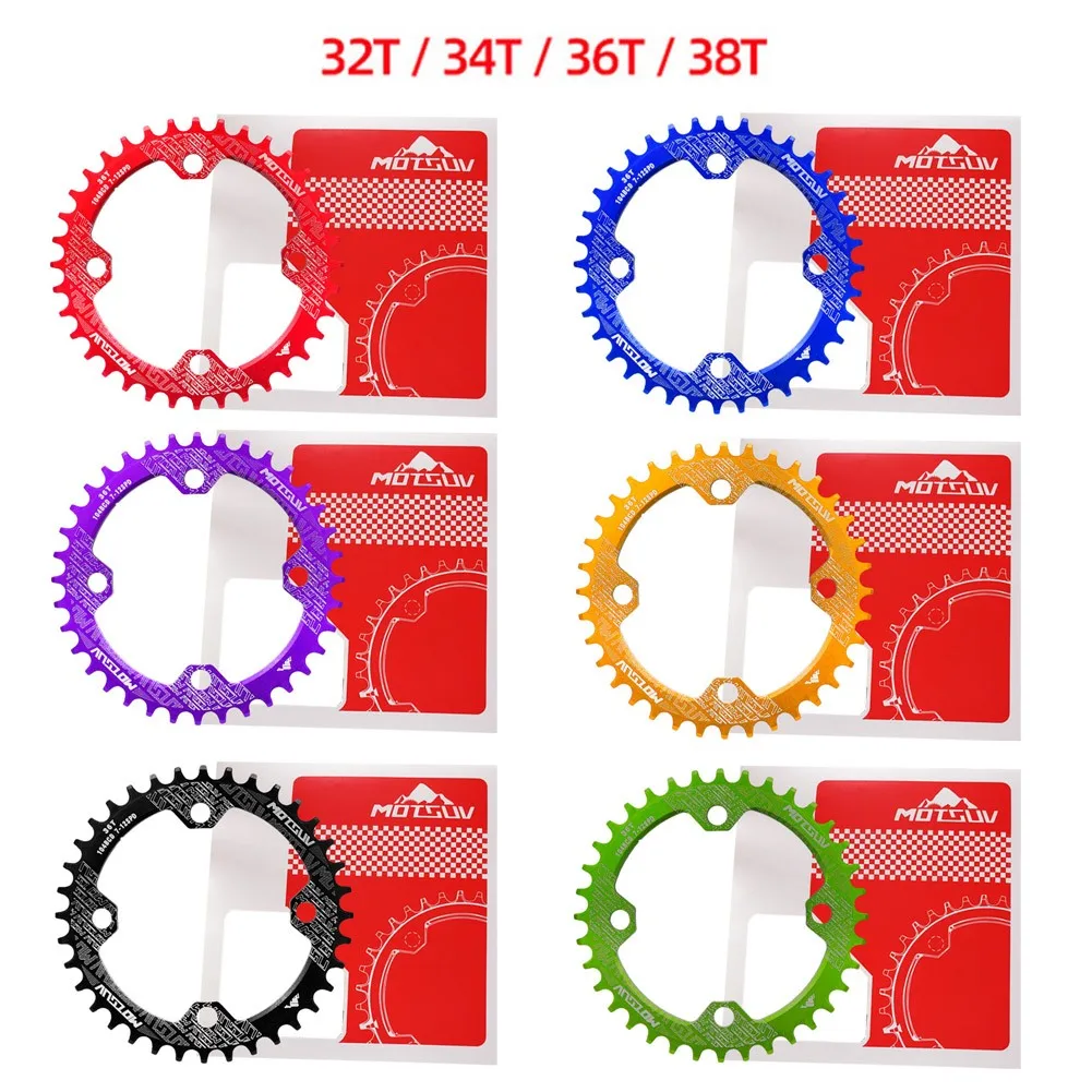 Universal Chainring 104BCD Round 32T 34T 36T 38T Tooth Narrow Wide Ultralight Tooth Plate MTB Mountain Bike 104 BCD Chainwheel enlarge