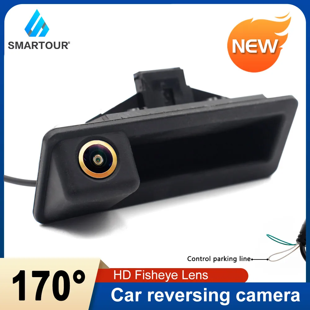 

SMARTOUR Car Trunk Handle Rear View Golde Camera With Waterproof Parking Line DC 12V For BMW E60 E61 E70 E71 E72 E82 E84 E90 E91
