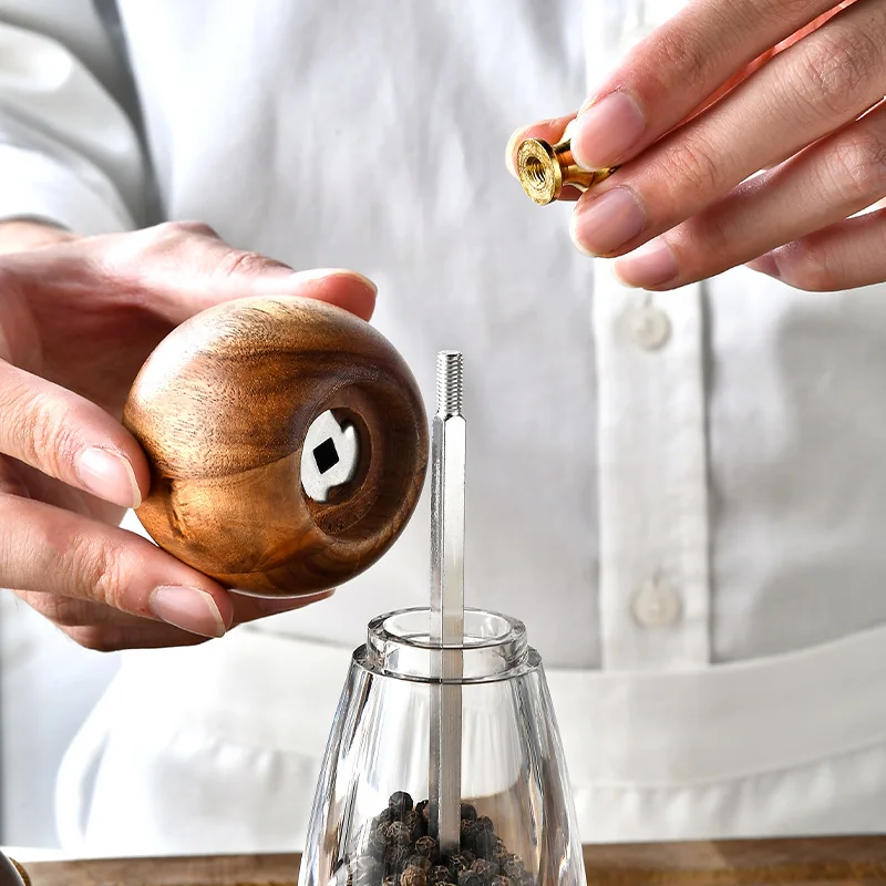 

Grinder Ceramic Mills 5/6/8 Seasoning Mills Salt Multi-purpose Inch Manual Acrylic Grinder Gadgets Pepper Sea Grain Core Pepper