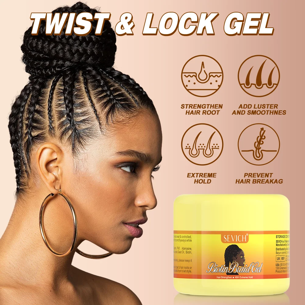 Гель для укладки плетения Воск сильной фиксации Помада Африканские вьющиеся