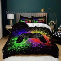 cool gamer duvet cover microfiber bedspread on the bed comforter cover zipper design queen king bedding set with pillowcase