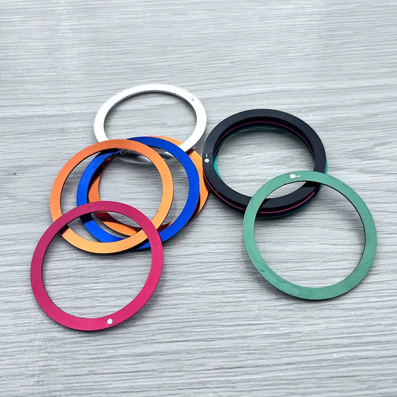 New Mod 38mm*31.6mm Resin Metal Watch Bezel Insert Fits Seiko SKX007 SKX009 SRPD Watch Cases NH36 NH35 Movement Men's Watch Part