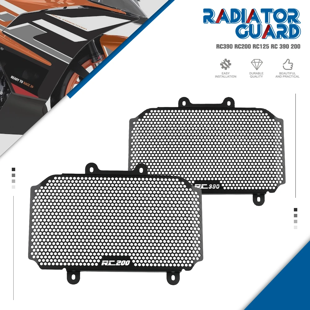 

Radiator Guard Protector Grille Cover Motorcycle FOR RC390 RC200 RC125 RC 390 200 2014 2015 2016 2017 2018 2019 2020 2021 2022