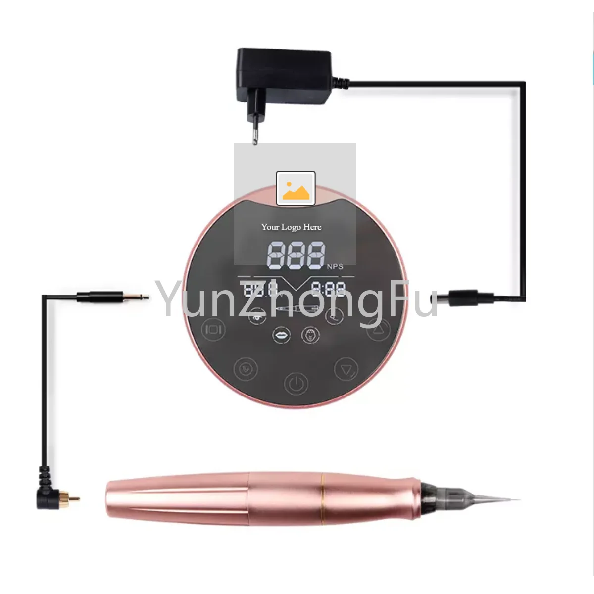 

Круглый зеркальный портативный блок питания для татуировок 2022, набор для перманентного макияжа Biomaser BMX P90, набор для тату-машинки