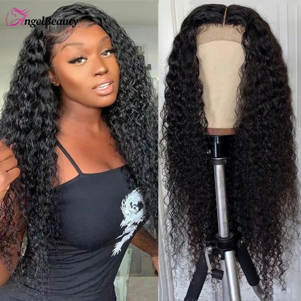 23.5 inch Large Size Cap Human Hair Wigs Brazilian Jerry Curly Lace Front Human Hair Wigs For Women Pre Plucked Remy Closure Wig