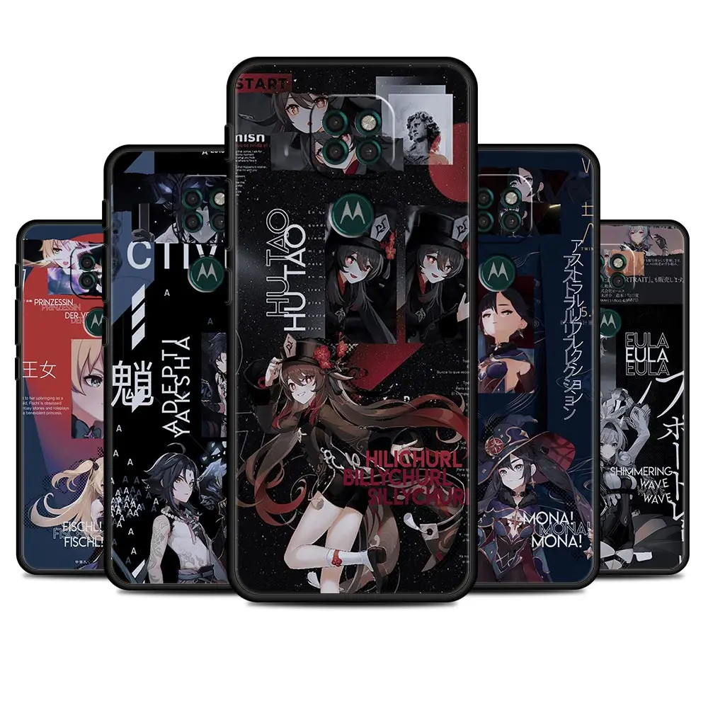 

Case for Motorola Moto G30 G60 G9 Play One Fusion G8 Power SmartPhone Funda Silicone Celular Coque Genshin Impact Hu Tao Xiao