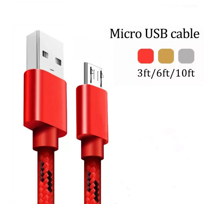 

1m Micro USB Cable 2.4A Fast Data Sync Charging Cable For Samsung Huawei Xiaomi LG HTC Andriod Microusb USB Phone Charger Cables