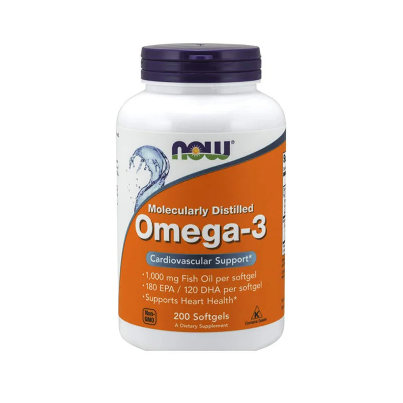 

Free shipping Omega-3 1,000 mg Fish Oil per 180 EPA/120 DHA 200 softgels