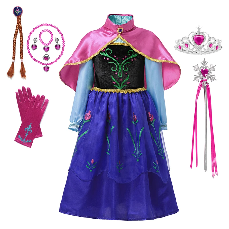 Детское платье принцессы Анны и Эльзы из мультфильма Холодное сердце