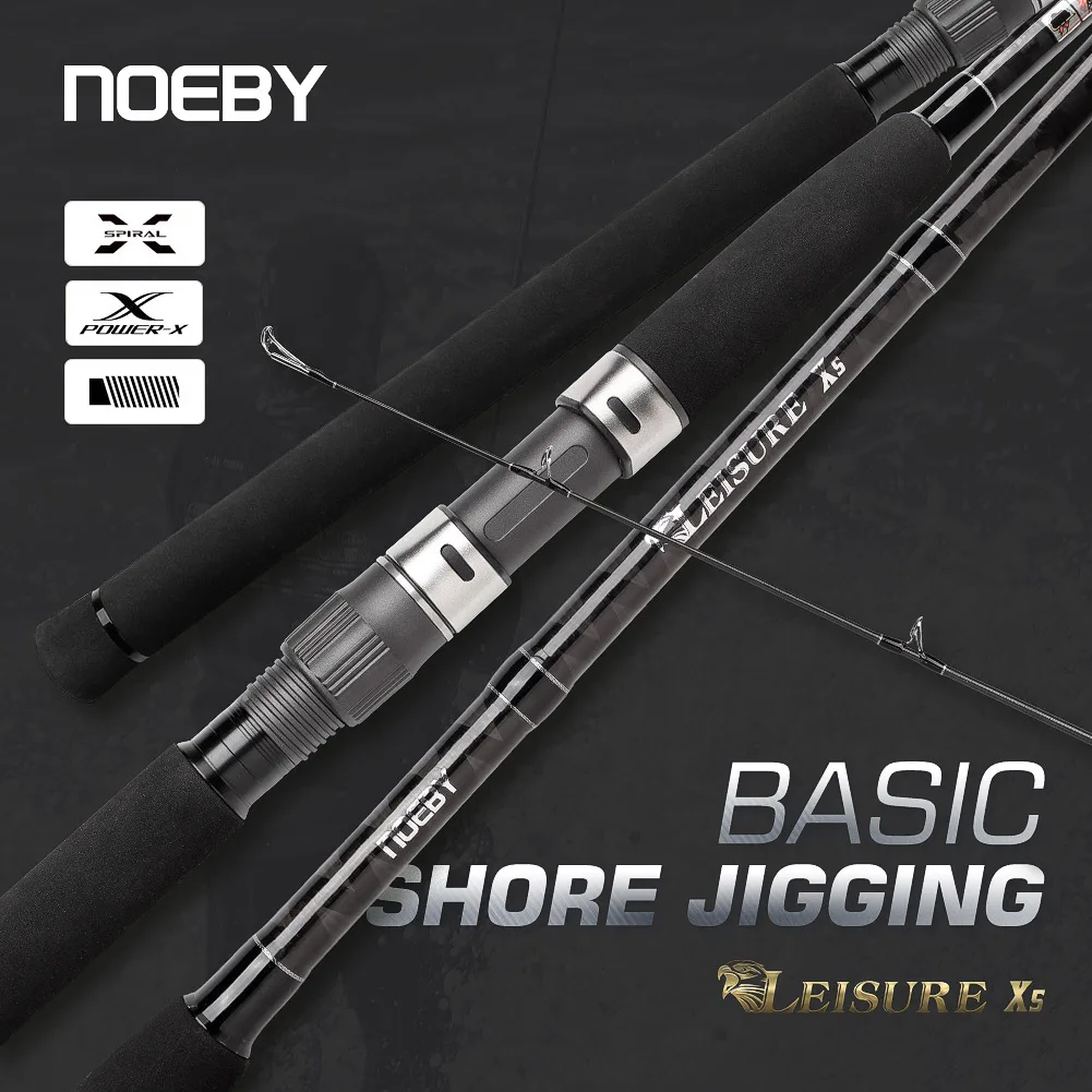 NOEBY X5 Shore Jigging Fishing Rod 2.75m 2.9m 3.05m H XH Lure Max 90g Surf Casting Cane 2 Section for Sea Spinning Fishing Rods