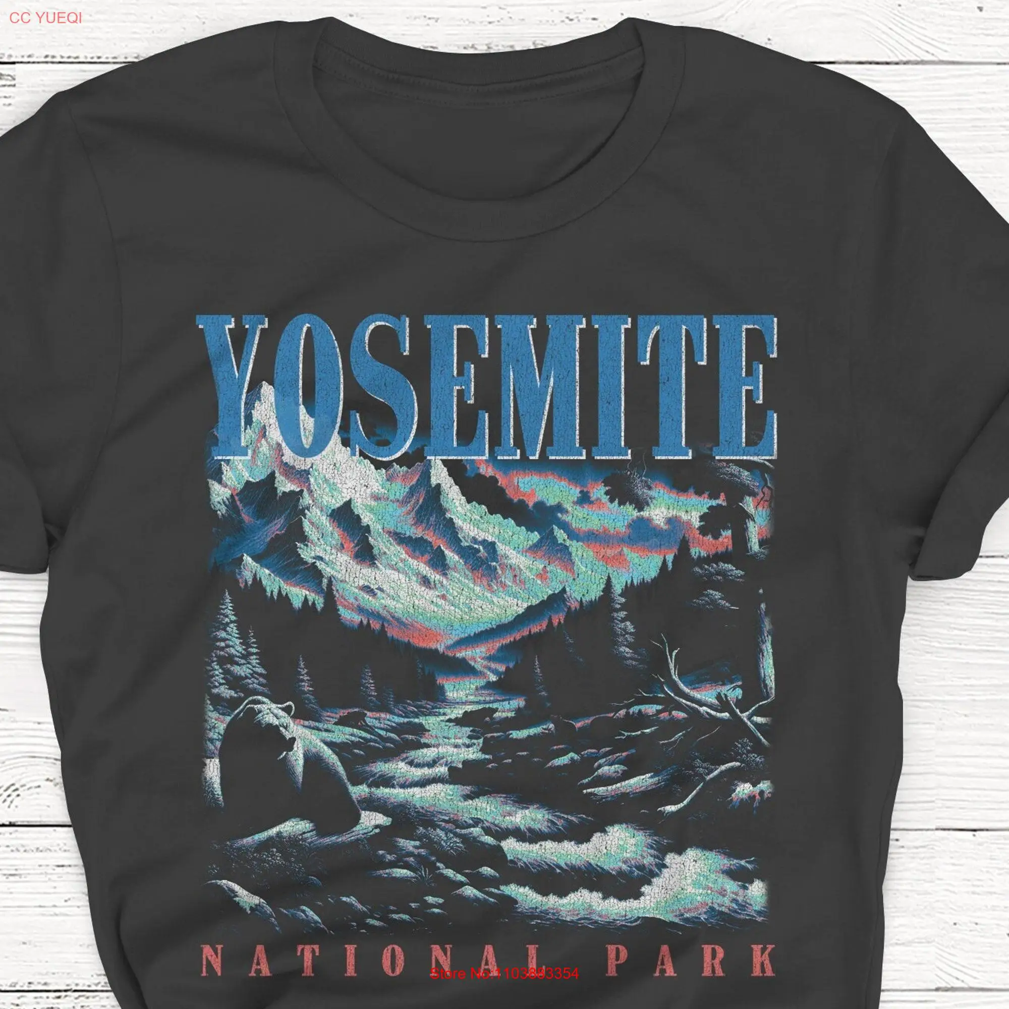 Футболка Yosemite с длинным или коротким рукавом Винтажная летняя рубашка для