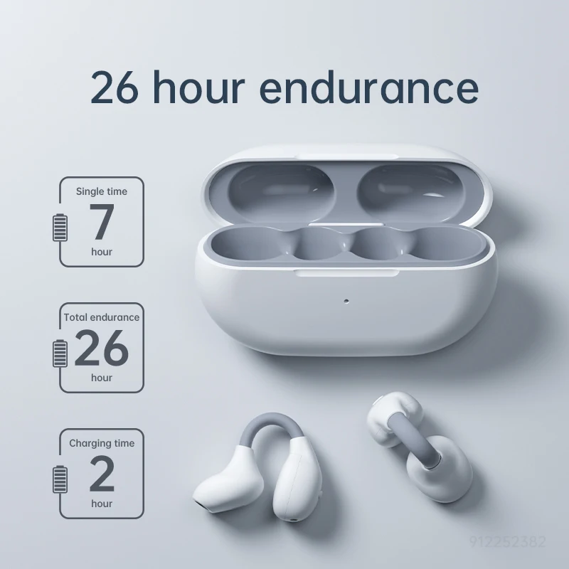 YC 2023 новые наушники Bluetooth 5.3 Ушная клипса с костной проводимостью беспроводные