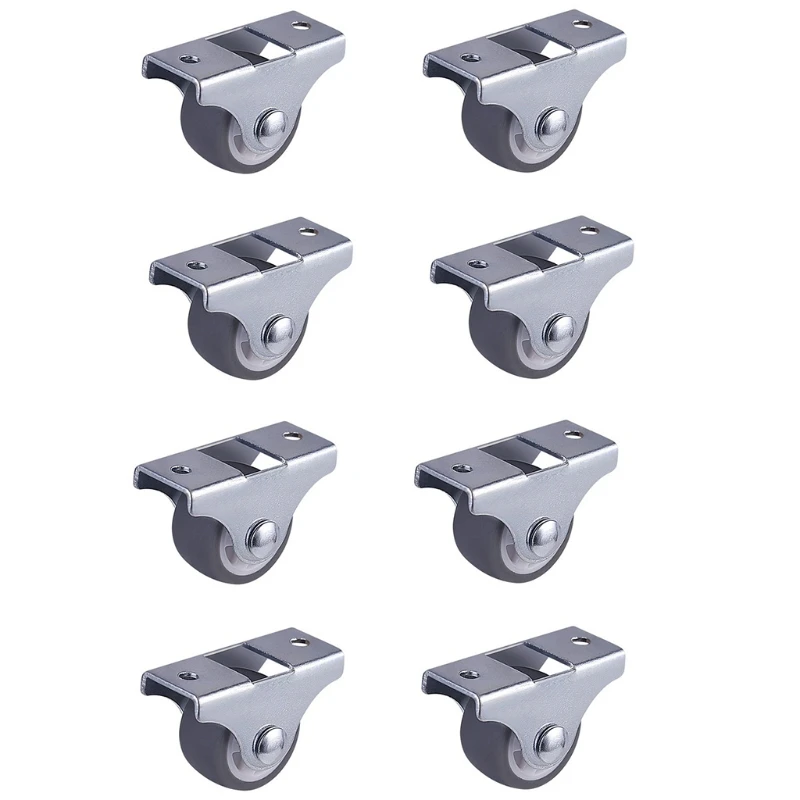 

8 Pcs TPE Rubber Chair Rollers Heavy Duty Office Chair Caster for Hardwood Carpet Tile Floors Furniture Hardware Dropship