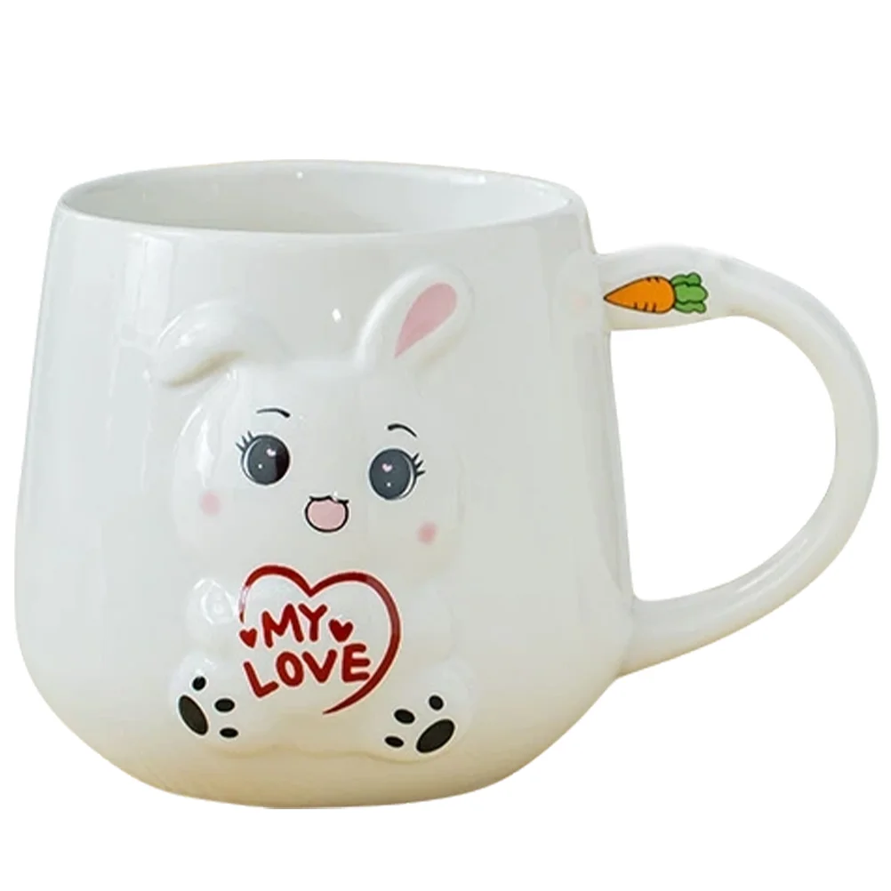 

Rabbit Design Ceramic Mug Household Mug Ceramic Cup Multi-use Tea Mug Drinking Mug