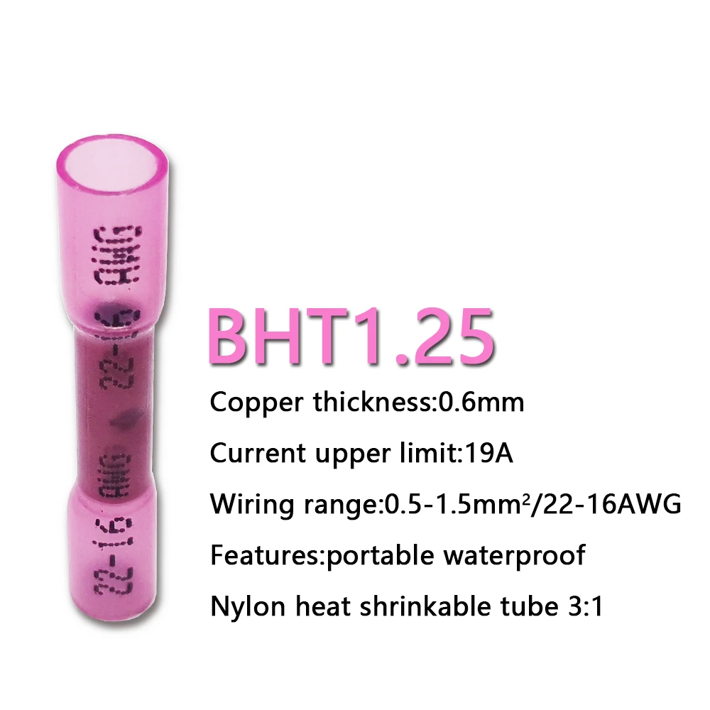 Термоусадочные стыковые соединители водонепроницаемые изолированные обжимные