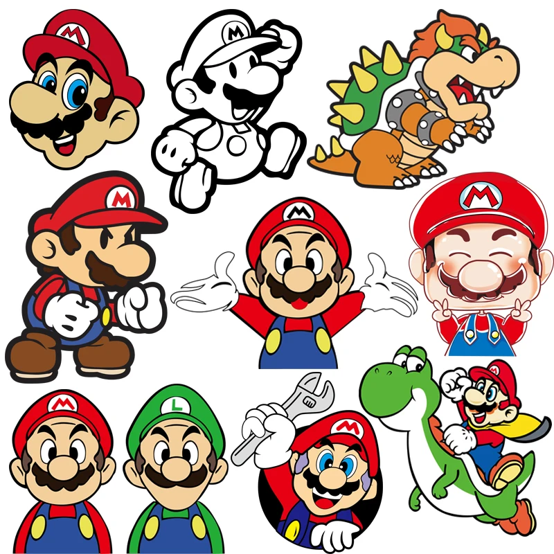 Термонаклейка на футболку Супер Марио стирающаяся термоклейкая толстовка с