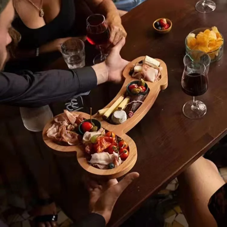 

Popular Fruit Plate Wine Dish Aperitif Board Creative Kitchen Wooden Cheese Platter Board Aperitif Board