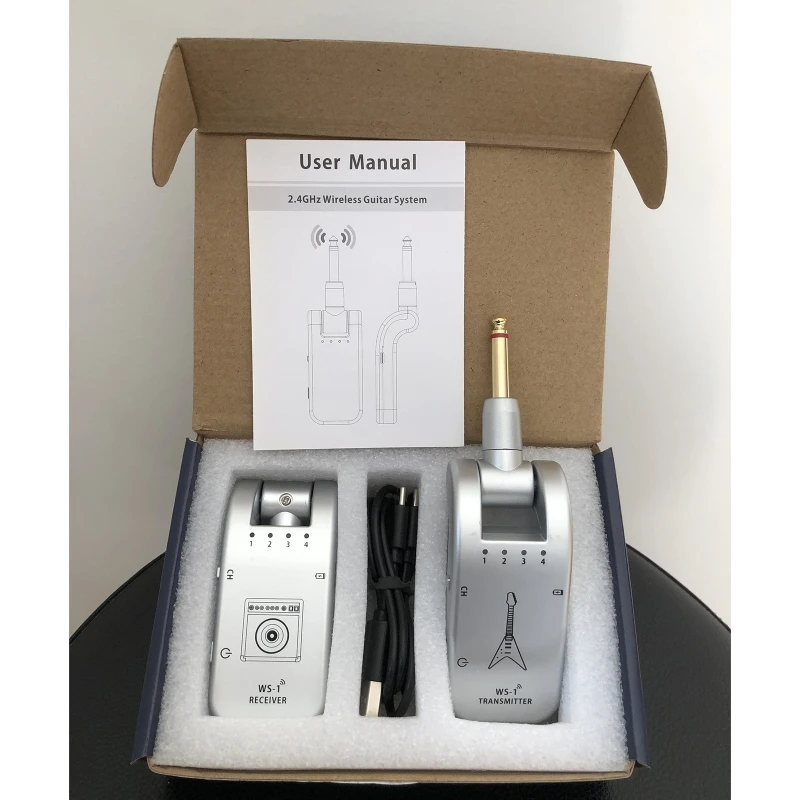 

Перезаряжаемый беспроводной аудиопередатчик 2,4 ГГц, 4 канала для гитары