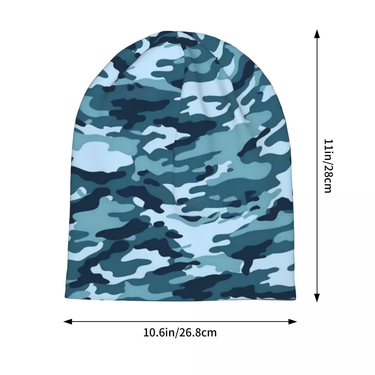 Синие камуфляжные шапки с камуфляжным принтом вязаная шапка для мужчин и женщин