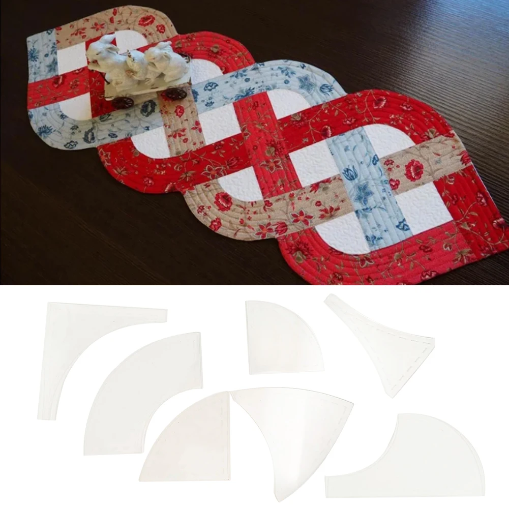 

7 шт./компл. Подарочные Прозрачные трафареты с флагом для стола, «сделай сам», стеганый шаблон, Лоскутная линейка, портативная линейка, необх...