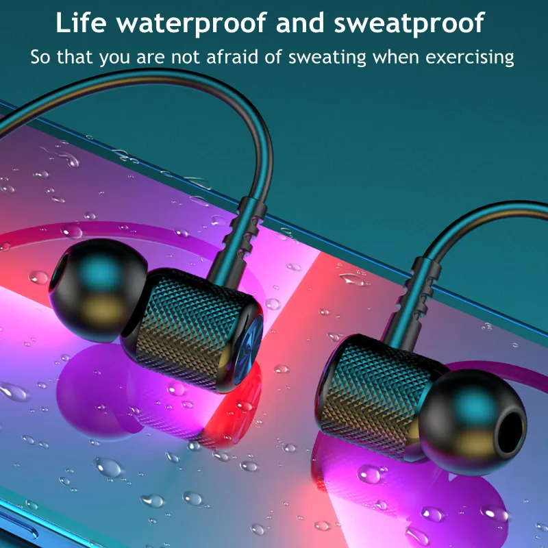 Olaf Bluetooth 5.0 Wireless Earphones Headphones TWS Magnetic Neckband Earphones IPX7 Waterproof Sport Headset with Micphone