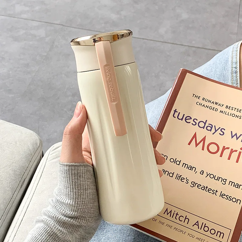

Creative Thermos Cup 304 Stainless Steel Cup Student Water Cup with Rope Thermos Tea Cup Hydro Flask Water Bottle Thermos Mug