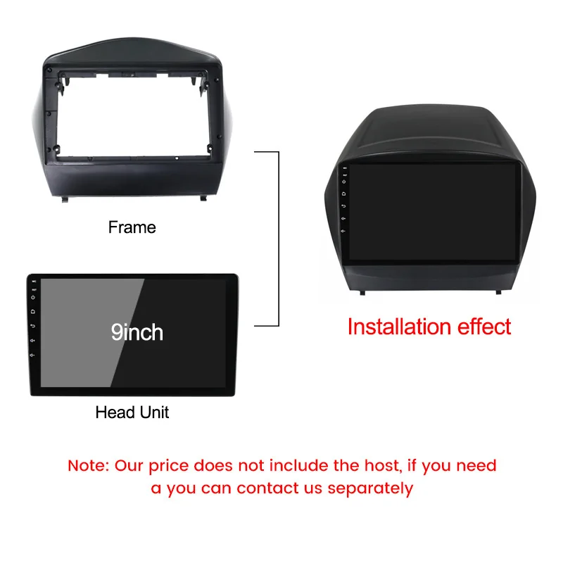 9 дюймовая рамка для мультимедийной панели автомобиля Hyundai IX35 2009 - 2015 IX45 Santa Fe 3 2013